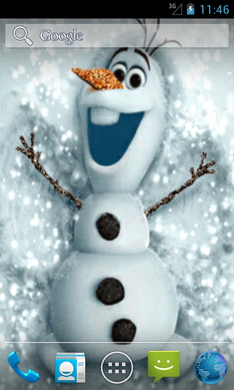 funny live wallpaper,snowman,animation,smile