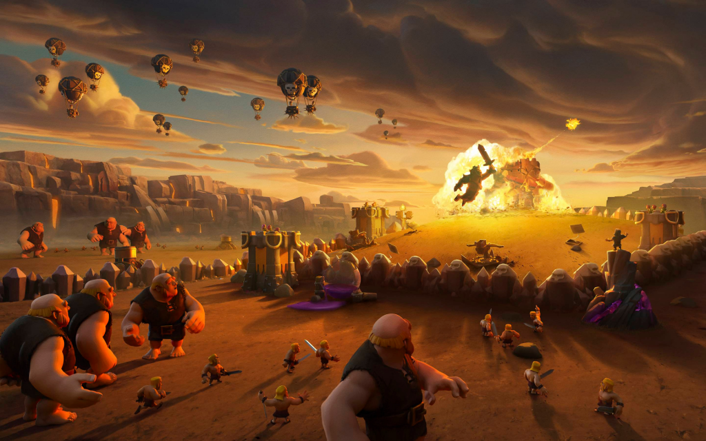 clash of clans wallpaper hd,sky,landscape,strategy video game,photography,horizon