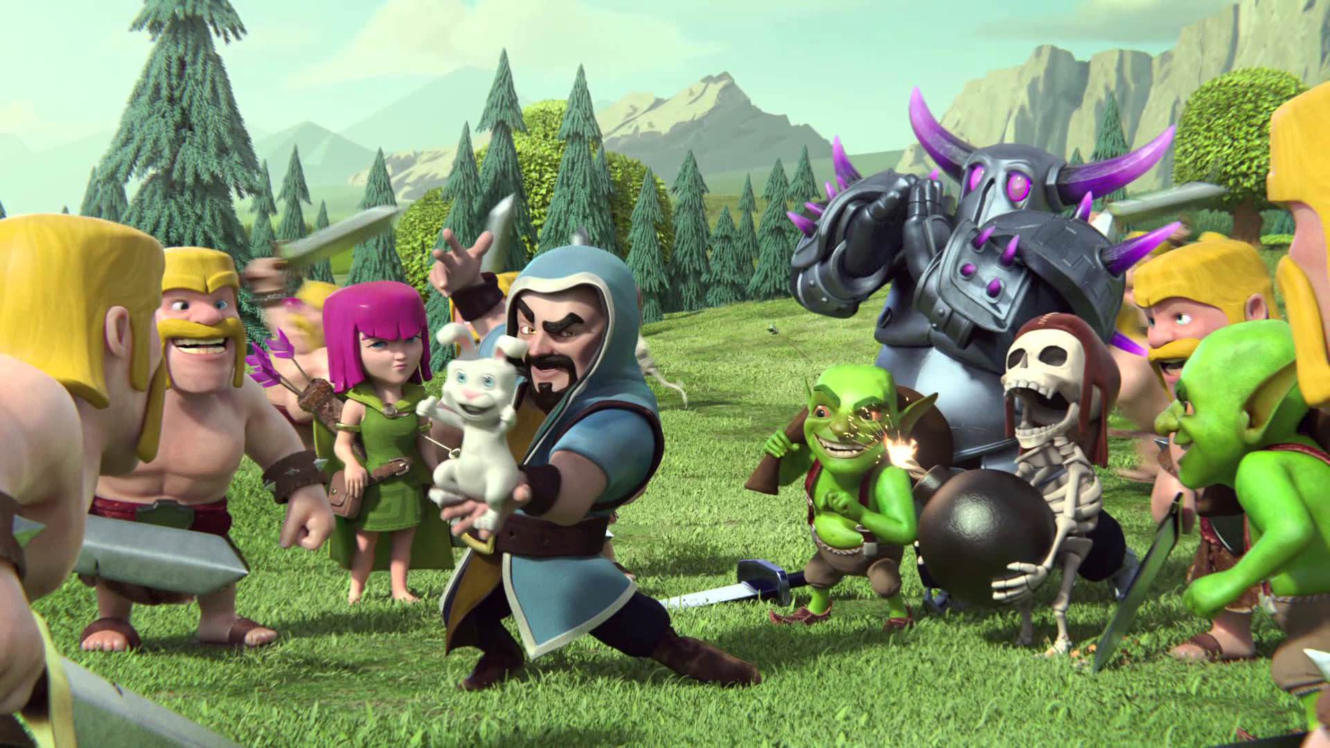 clash of clans wallpaper hd,animierter cartoon,computerspiel,spiele,bildschirmfoto,action adventure spiel