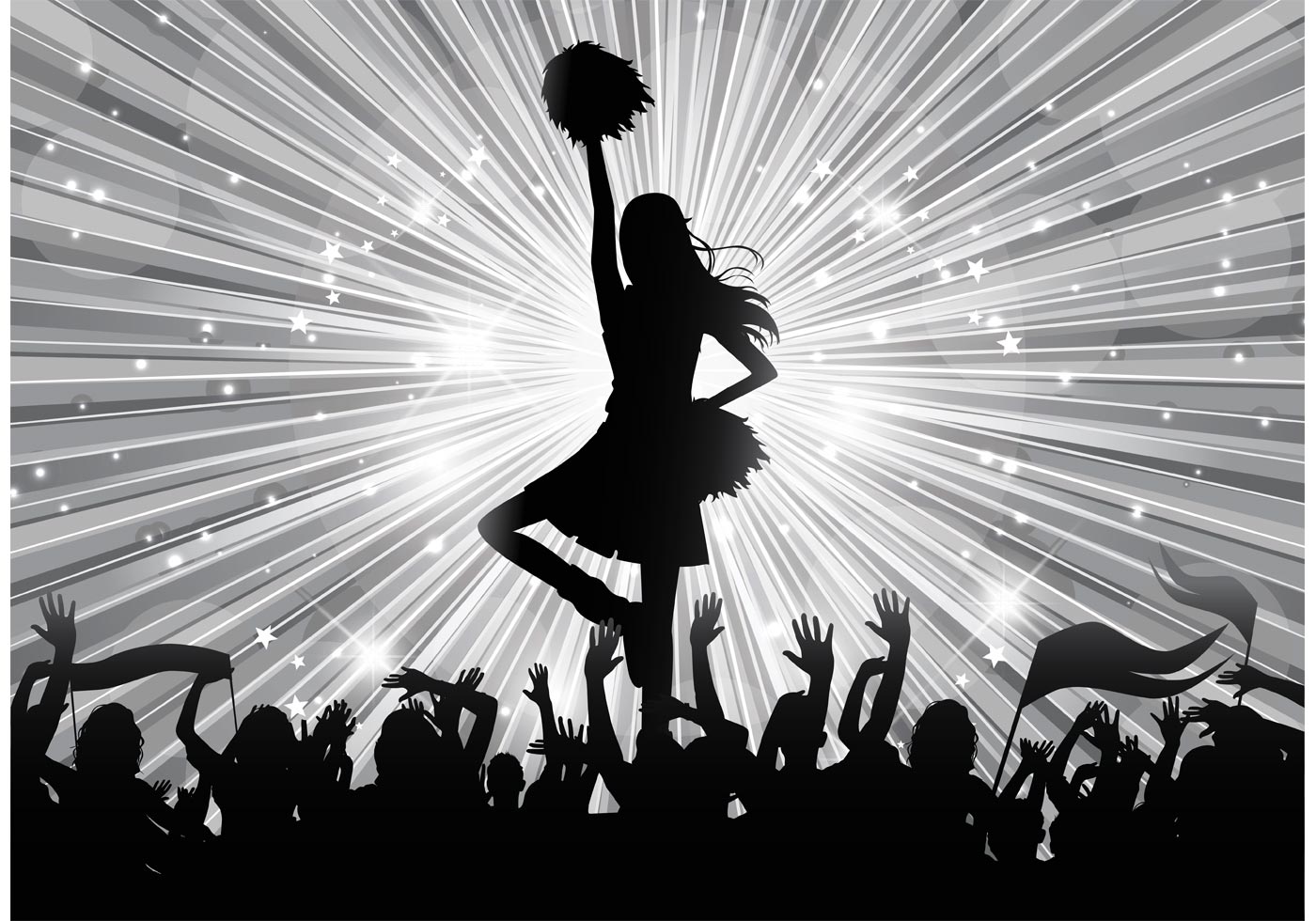 cheer wallpaper,black and white,silhouette,dancer,performance,monochrome