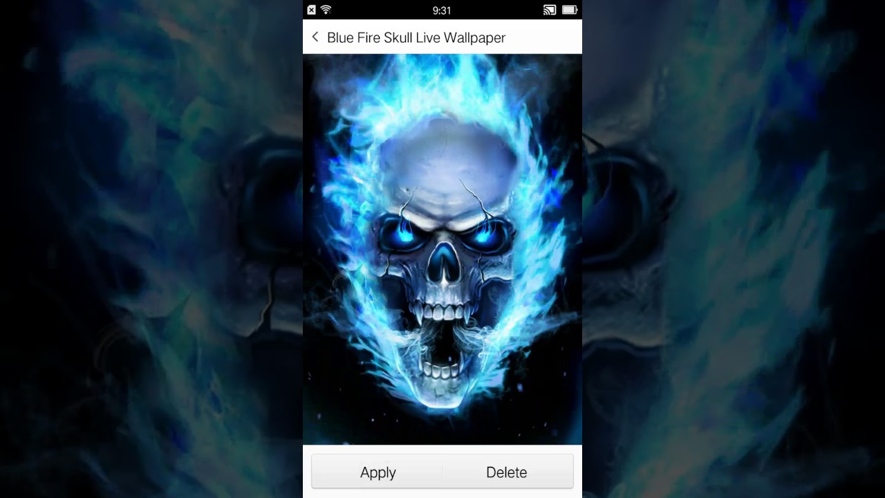 fire live wallpaper,skull,bone,technology,multimedia software,screenshot
