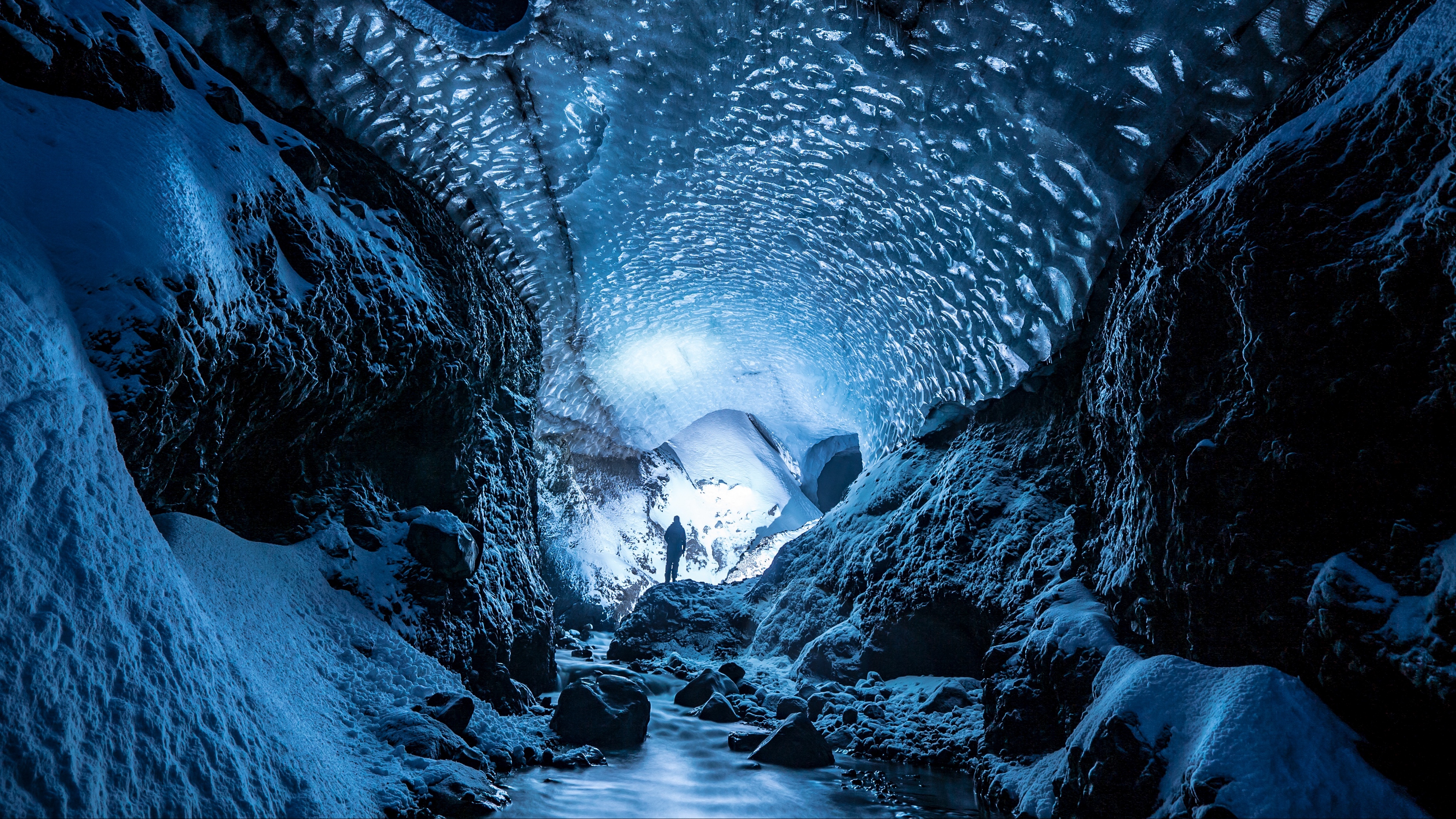 eistapete,wasser,höhle,gletscherhöhle,platz,welt