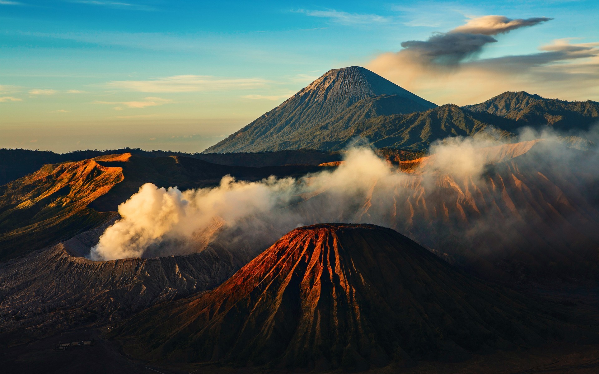 carta da parati indonesia,stratovulcano,natura,montagna,vulcano a scudo,cielo