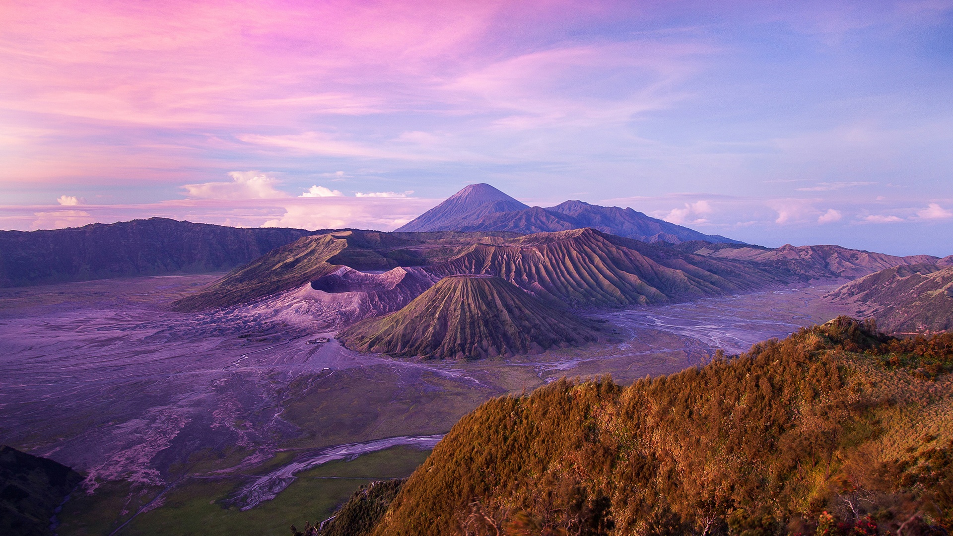 インドネシアの壁紙,山,自然,空,山脈,丘