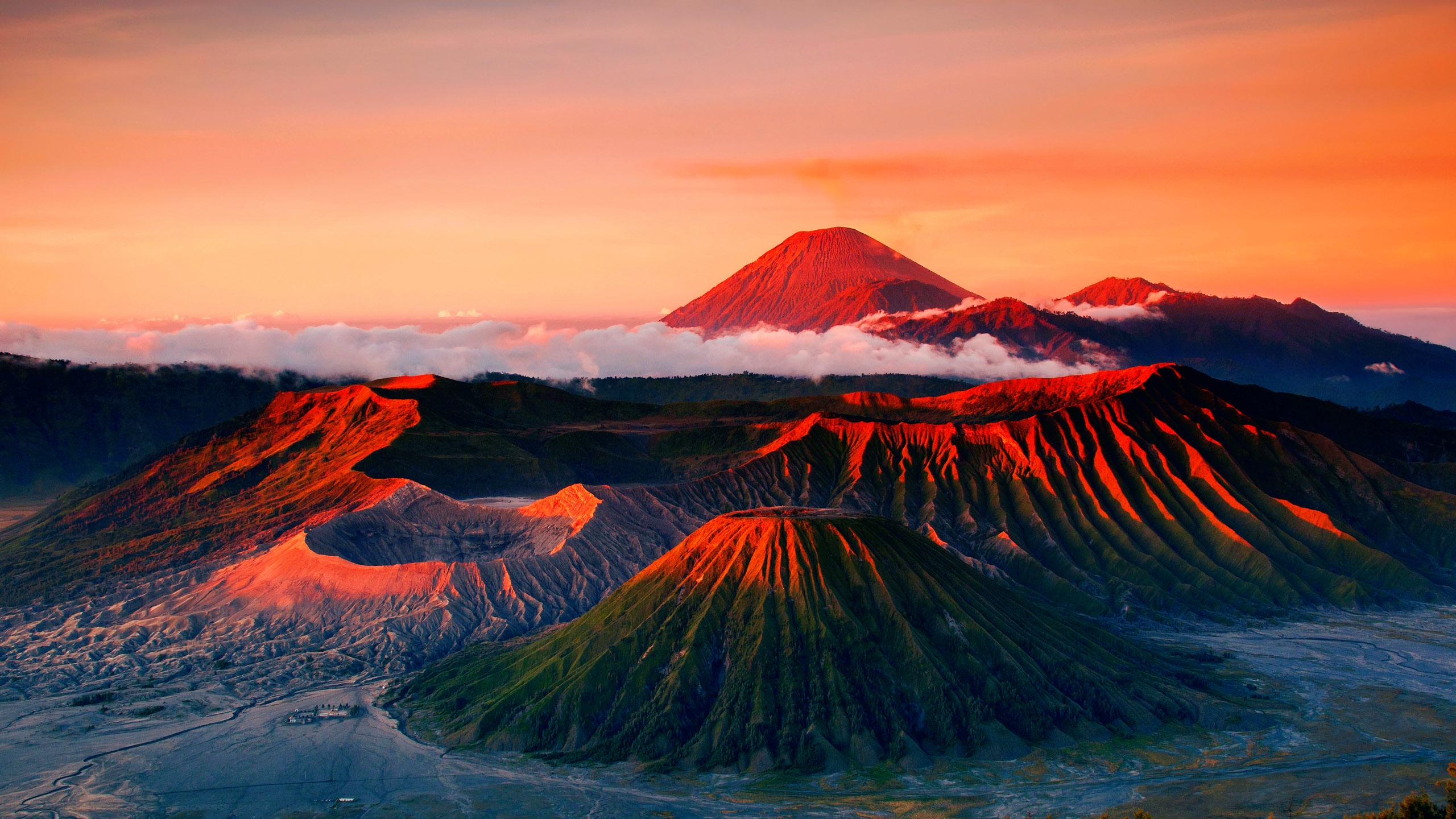 インドネシアの壁紙,自然,山,空,自然の風景,成層火山
