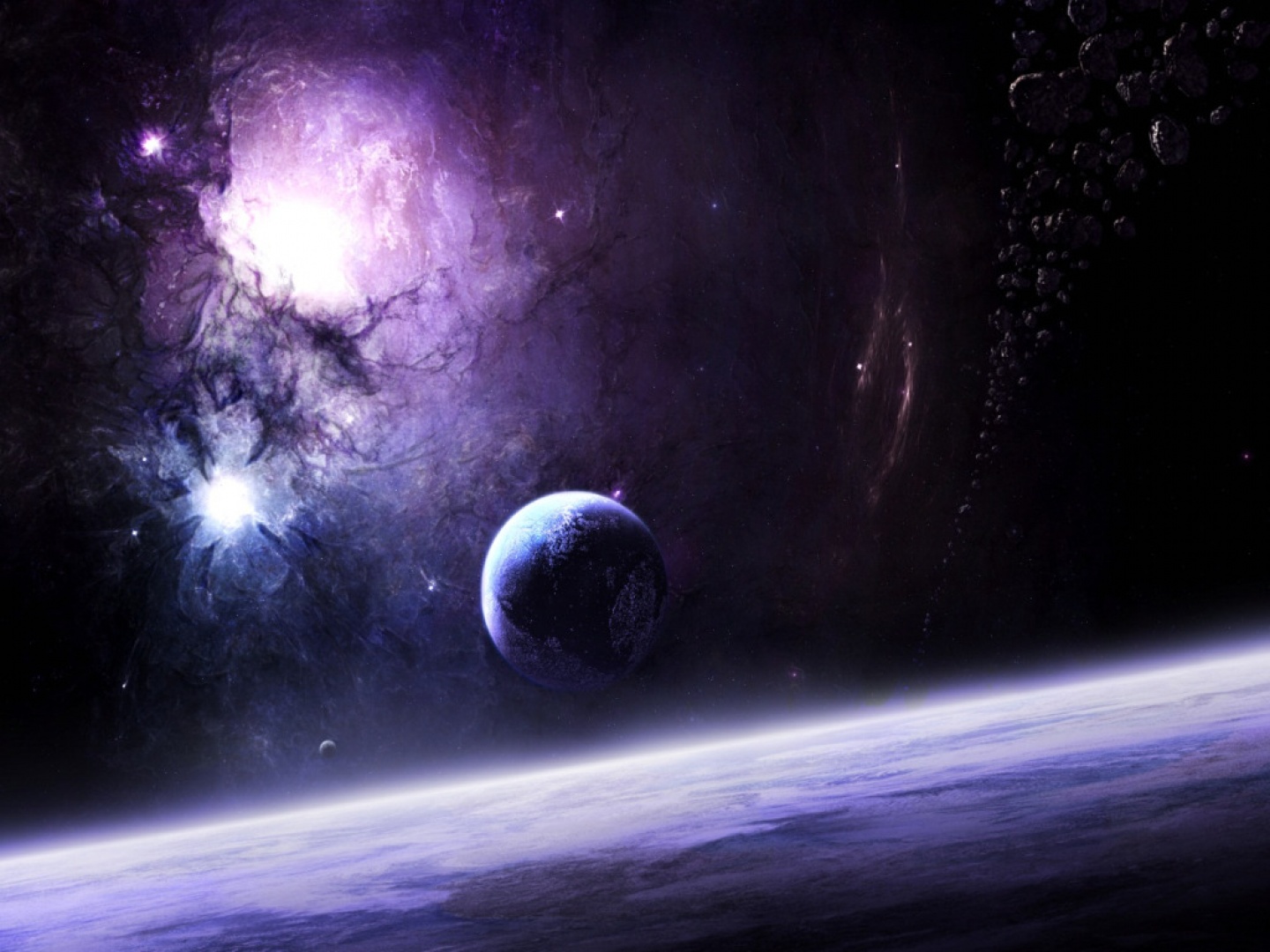 유니버 소 벽지,대기권 밖,분위기,천체,행성,우주