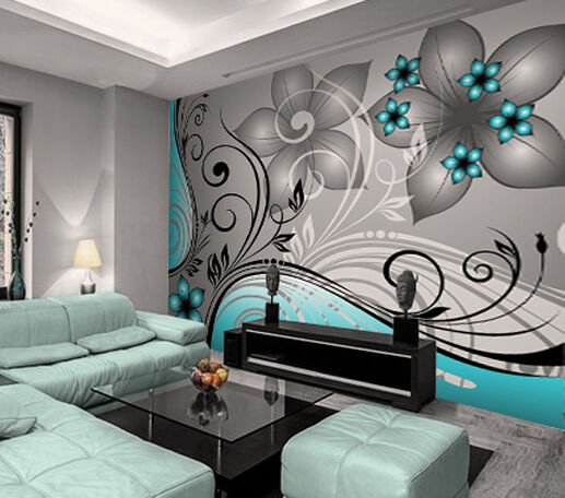 papier peint bleu sarcelle et gris,chambre,fond d'écran,turquoise,mur,salon