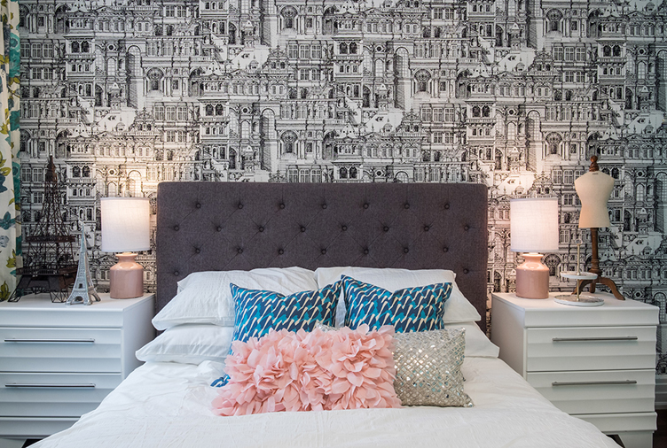 bold wallpaper,bedroom,furniture,room,wall,interior design