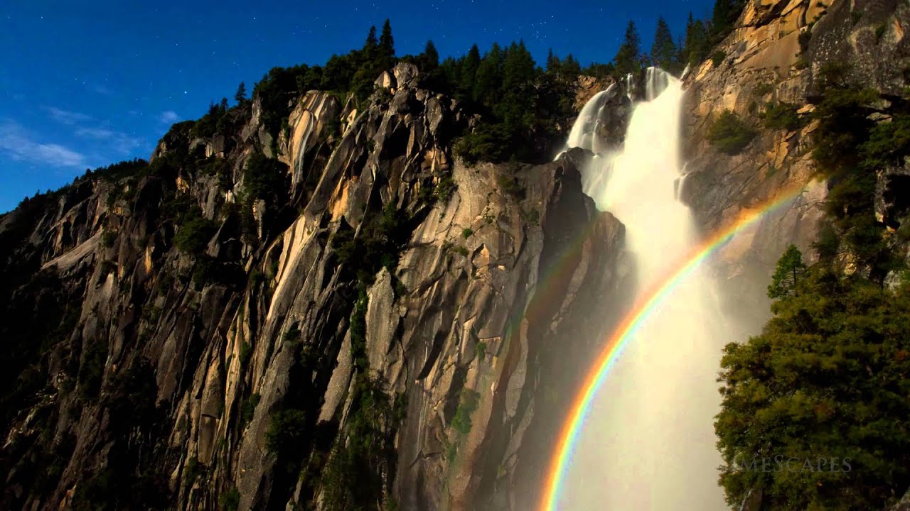 sfondo con risoluzione 4k,cascata,arcobaleno,natura,paesaggio naturale,acqua
