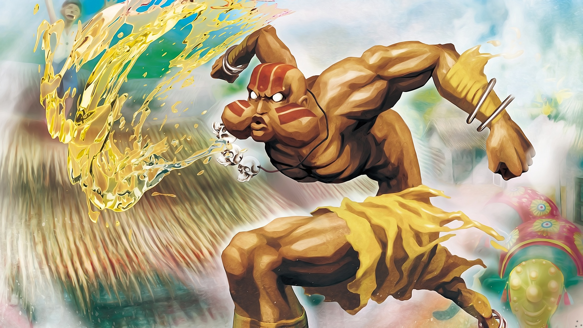 street fighter wallpaper,cartoon,illustration,mythology,fictional character,art