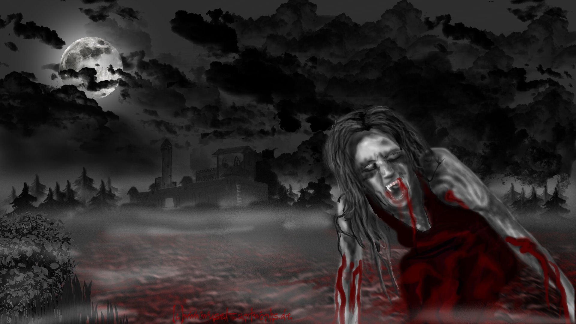 vampire wallpaper,darkness,demon,cg artwork,pc game,fictional character