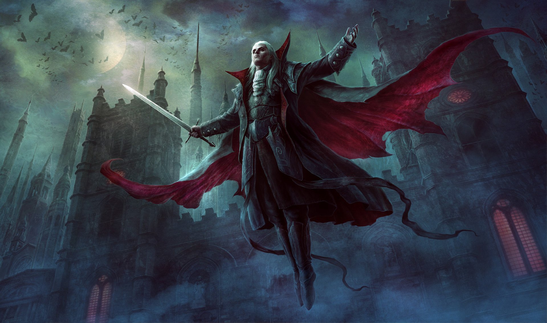 vampire wallpaper,cg artwork,demon,illustration,fictional character,darkness