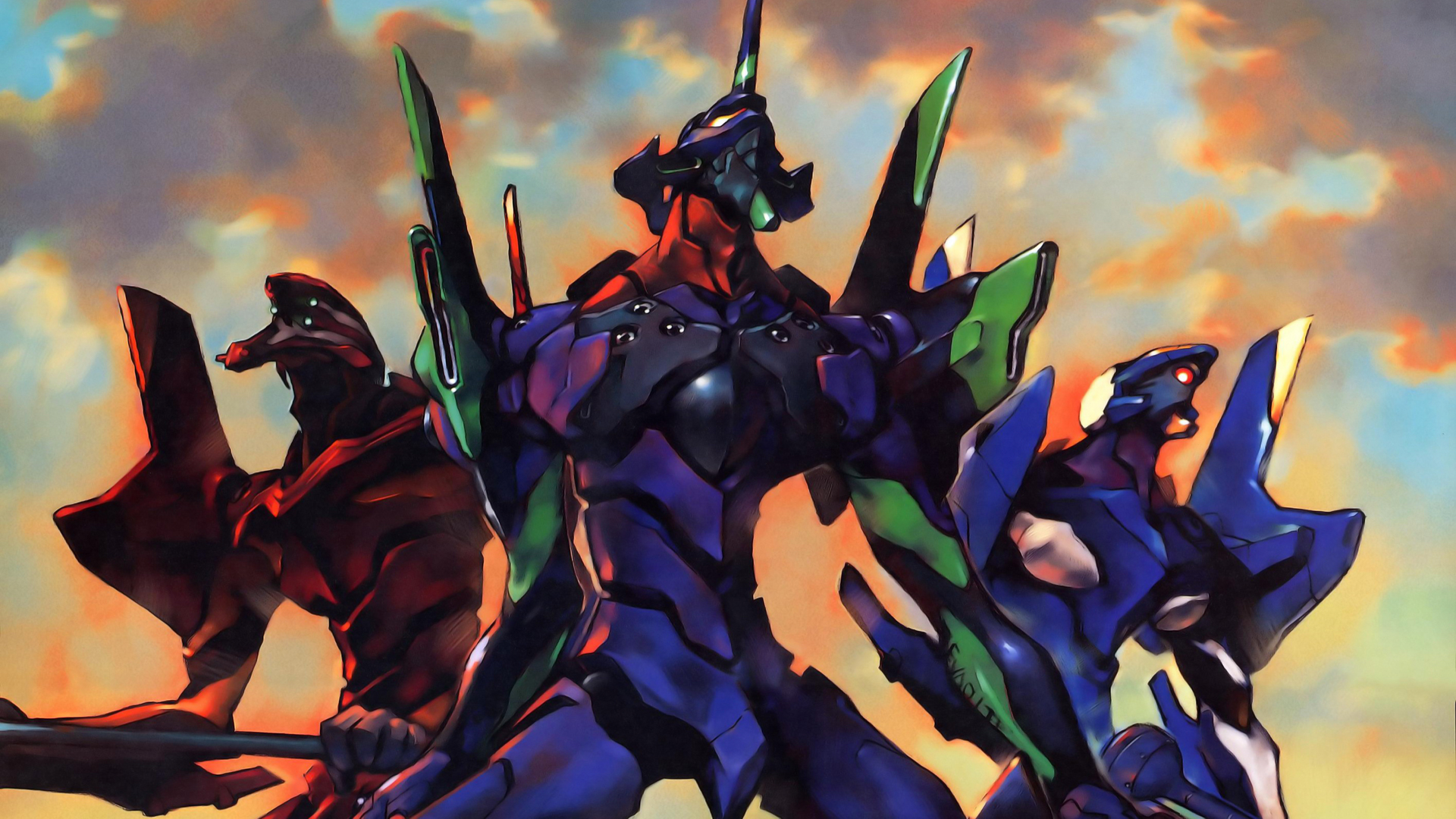 evangelion wallpaper,fictional character,cg artwork,demon,fiction,animation