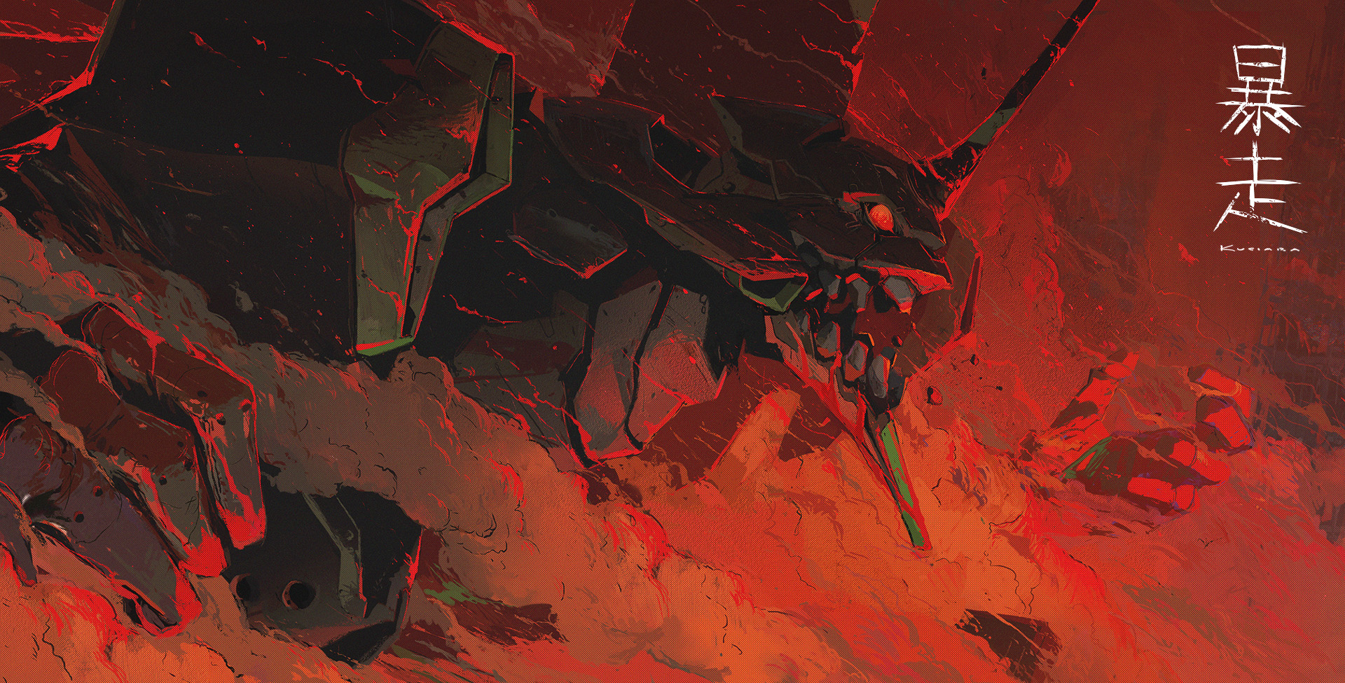 evangelion wallpaper,geological phenomenon,red,fictional character,cg artwork,art