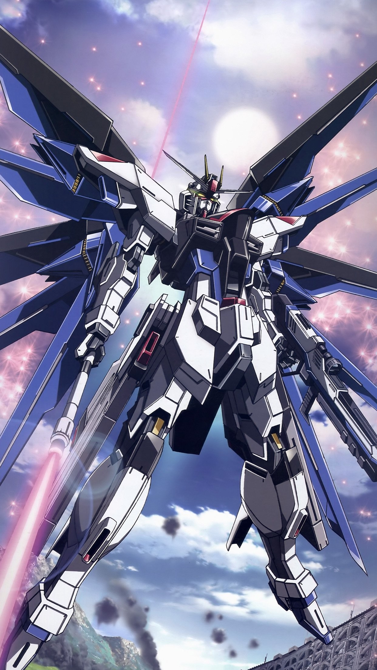 gundam wallpaper,mecha,cg artwork,fictional character,sky,robot