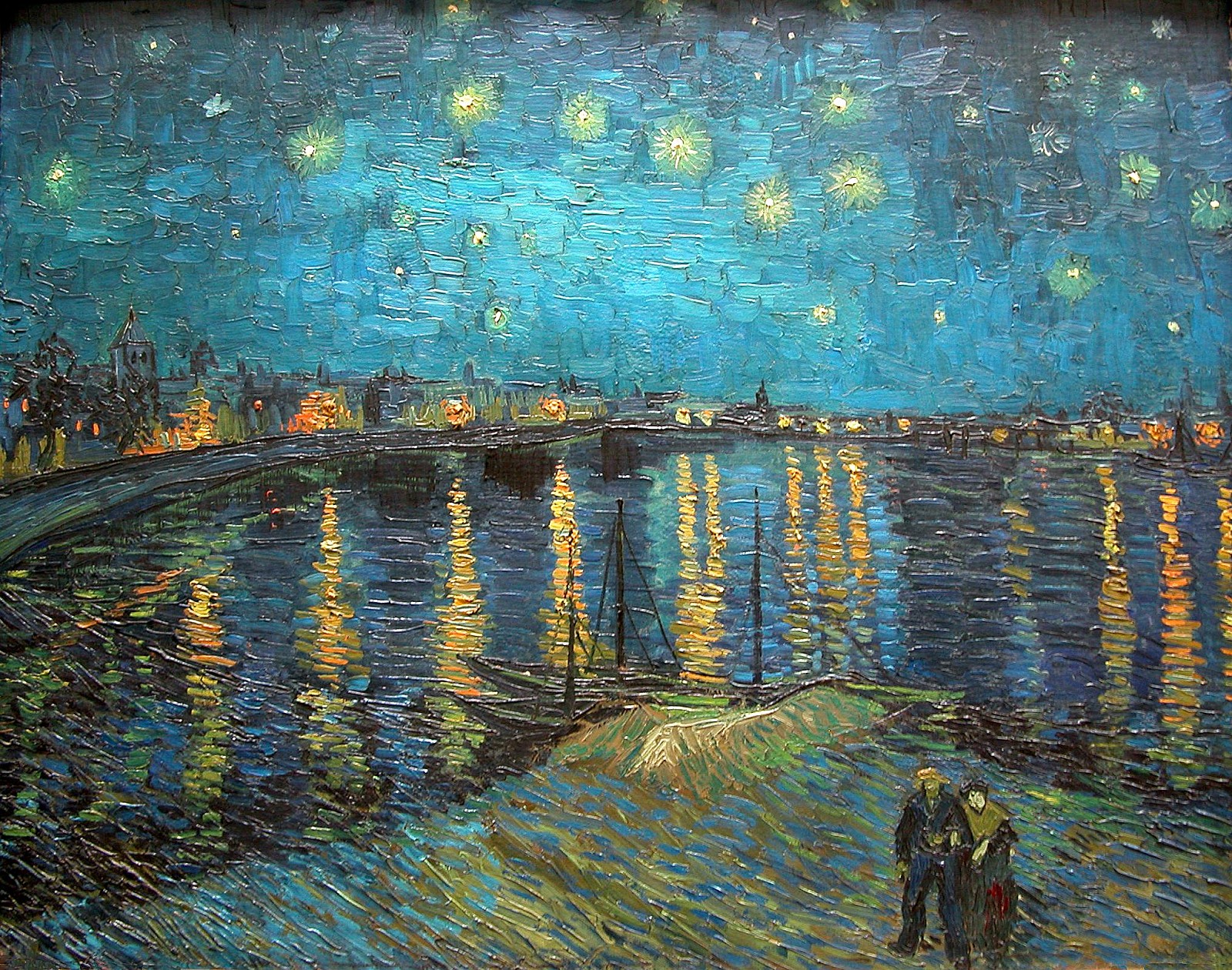 fond d'écran van gogh,la peinture,l'eau,art moderne,art,arts visuels