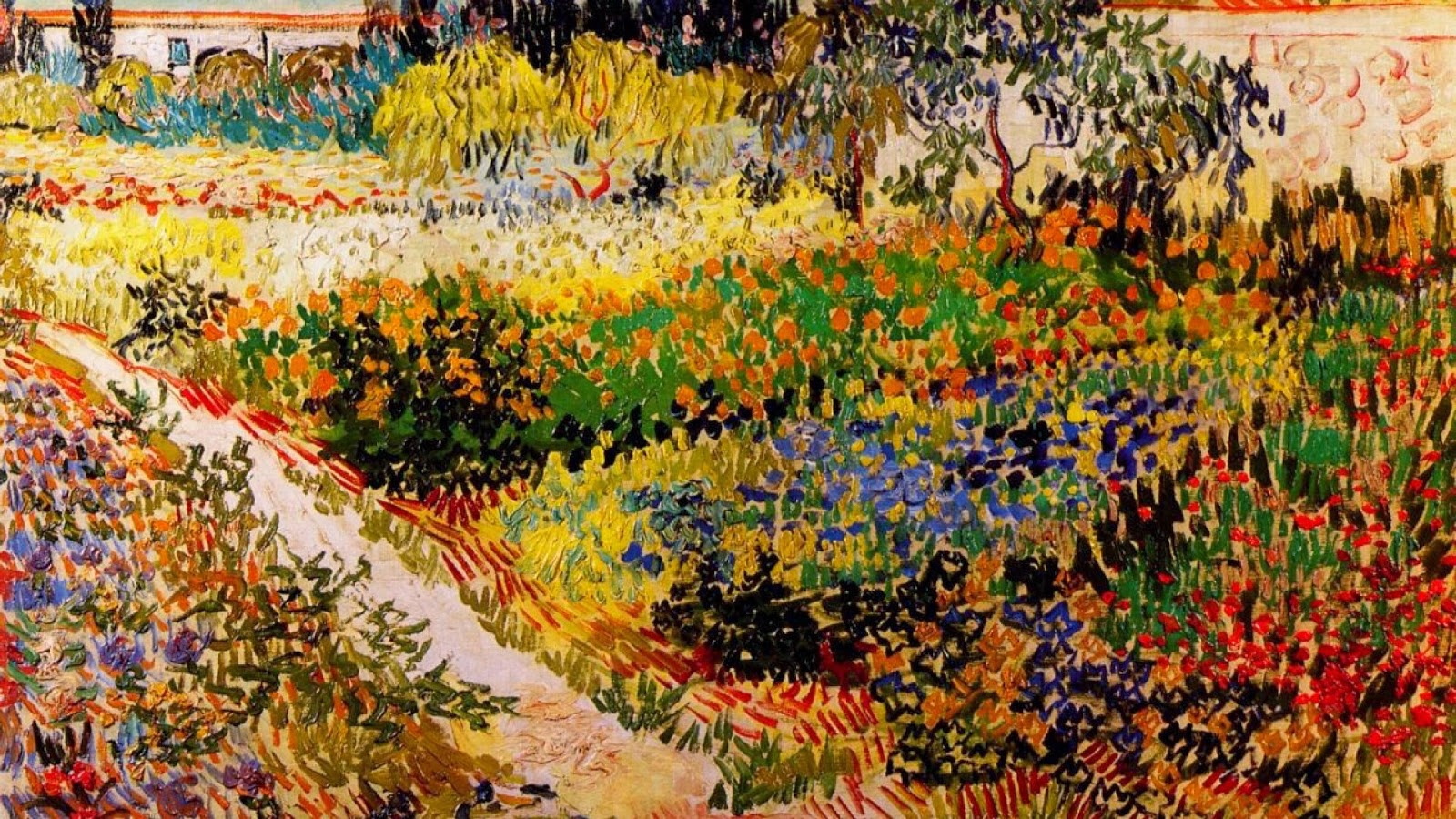 fondo de pantalla de van gogh,pintura,arte moderno,arte,planta,textil