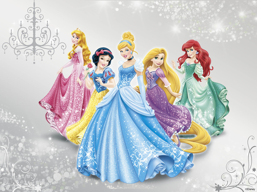 disney princess wallpaper,cartoon,illustration,figurine,costume design,fictional character