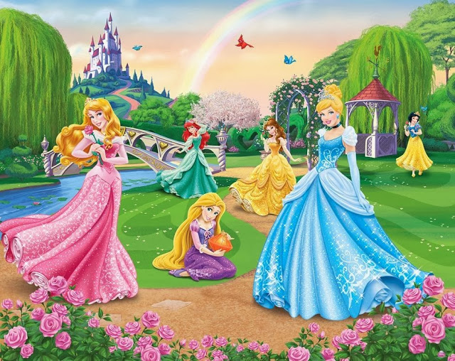 disney princess wallpaper,cartoon,fictional character,painting,pole,art