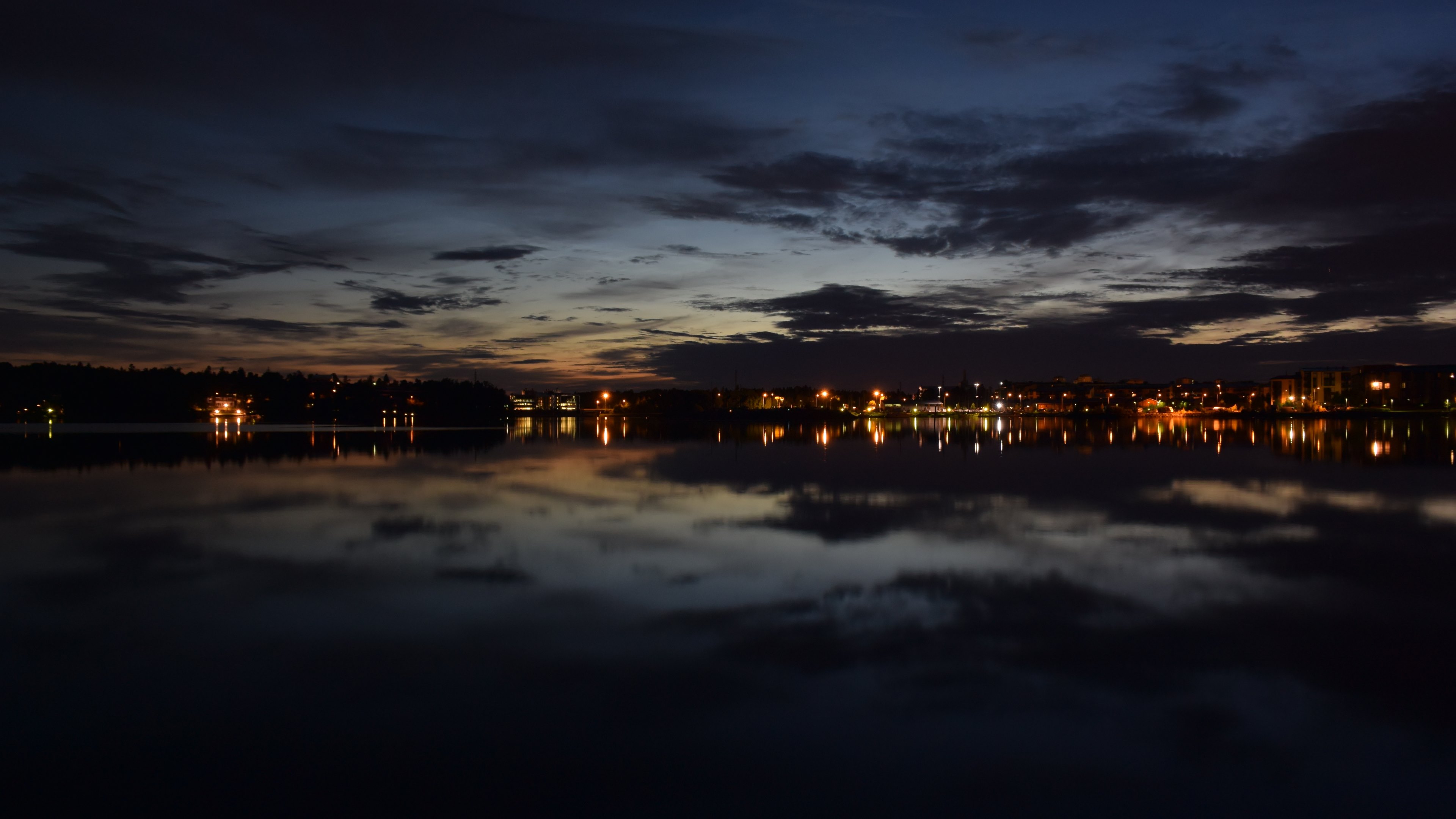 tapete voll hd 4k,himmel,wasser,wolke,nacht,betrachtung