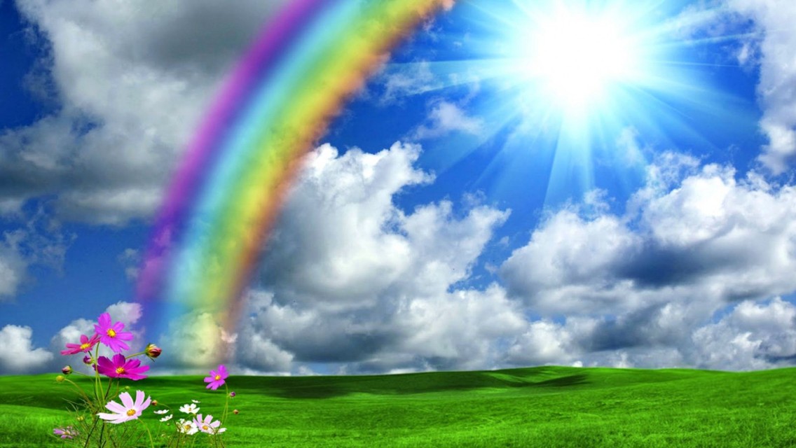 1136x640 wallpaper,rainbow,sky,nature,natural landscape,daytime