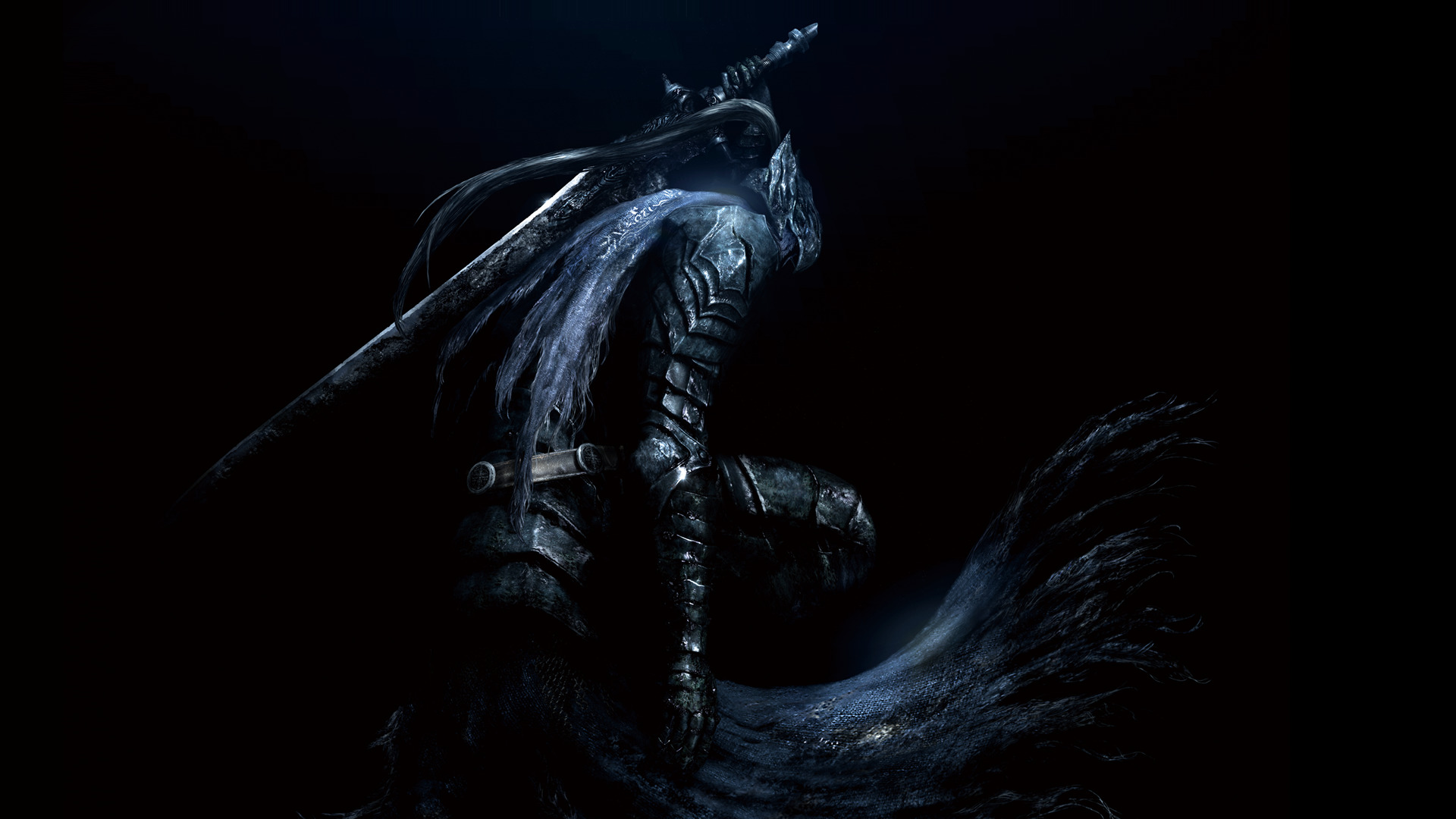 artorias wallpaper,darkness,black,cg artwork,water,photography