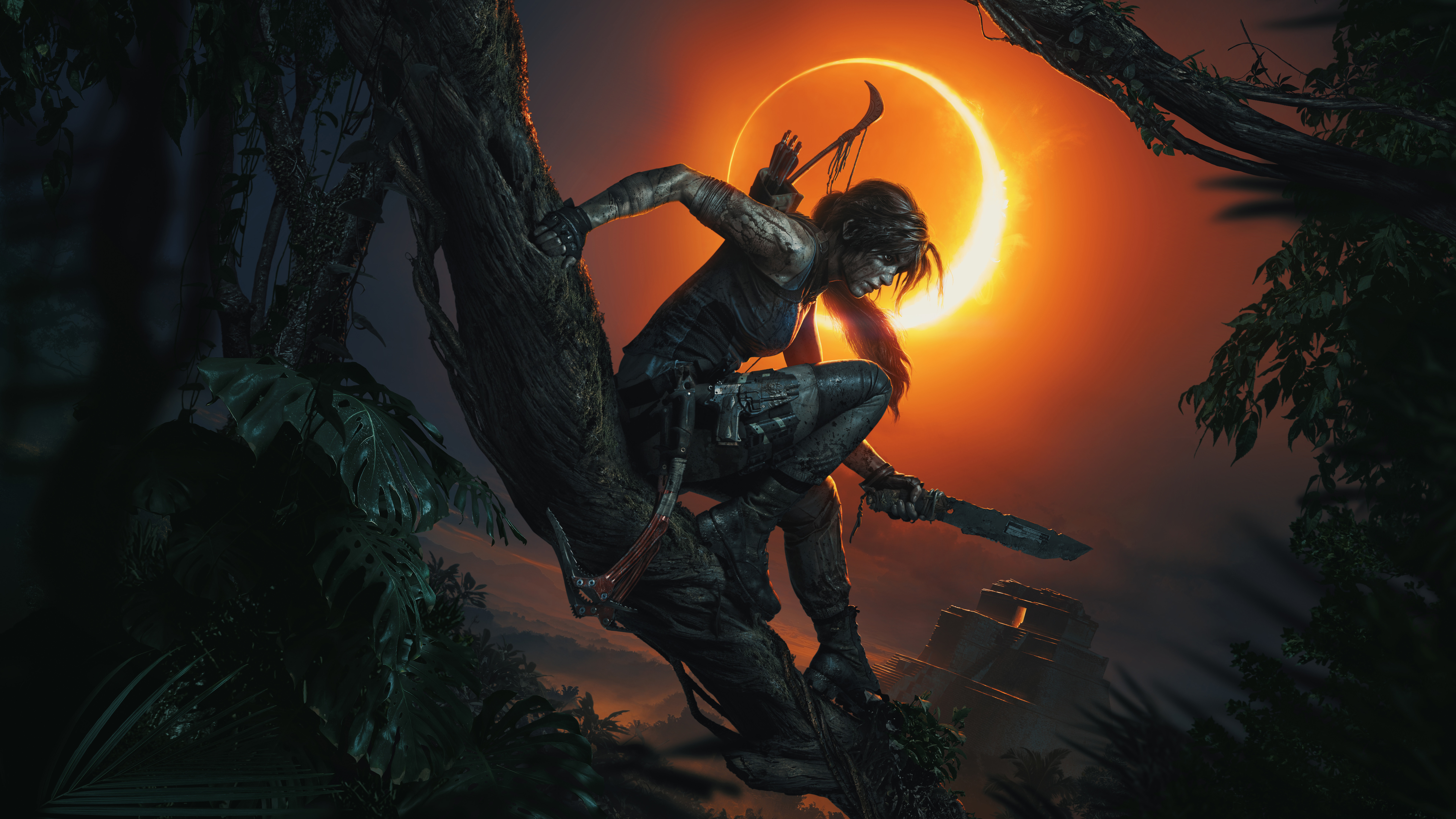 tomb raider wallpaper,action adventure game,cg artwork,demon,fictional character,adventure game