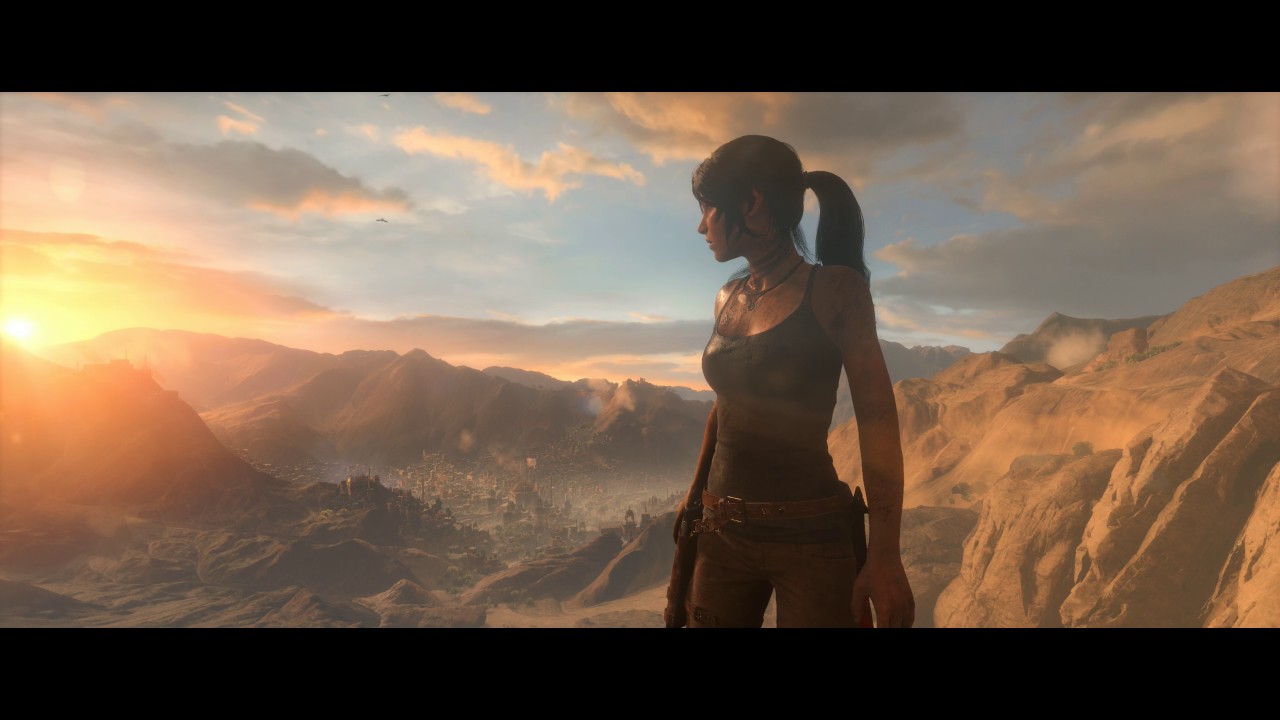 tomb raider wallpaper,himmel,schönheit,bildschirmfoto,sonnenlicht,wolke