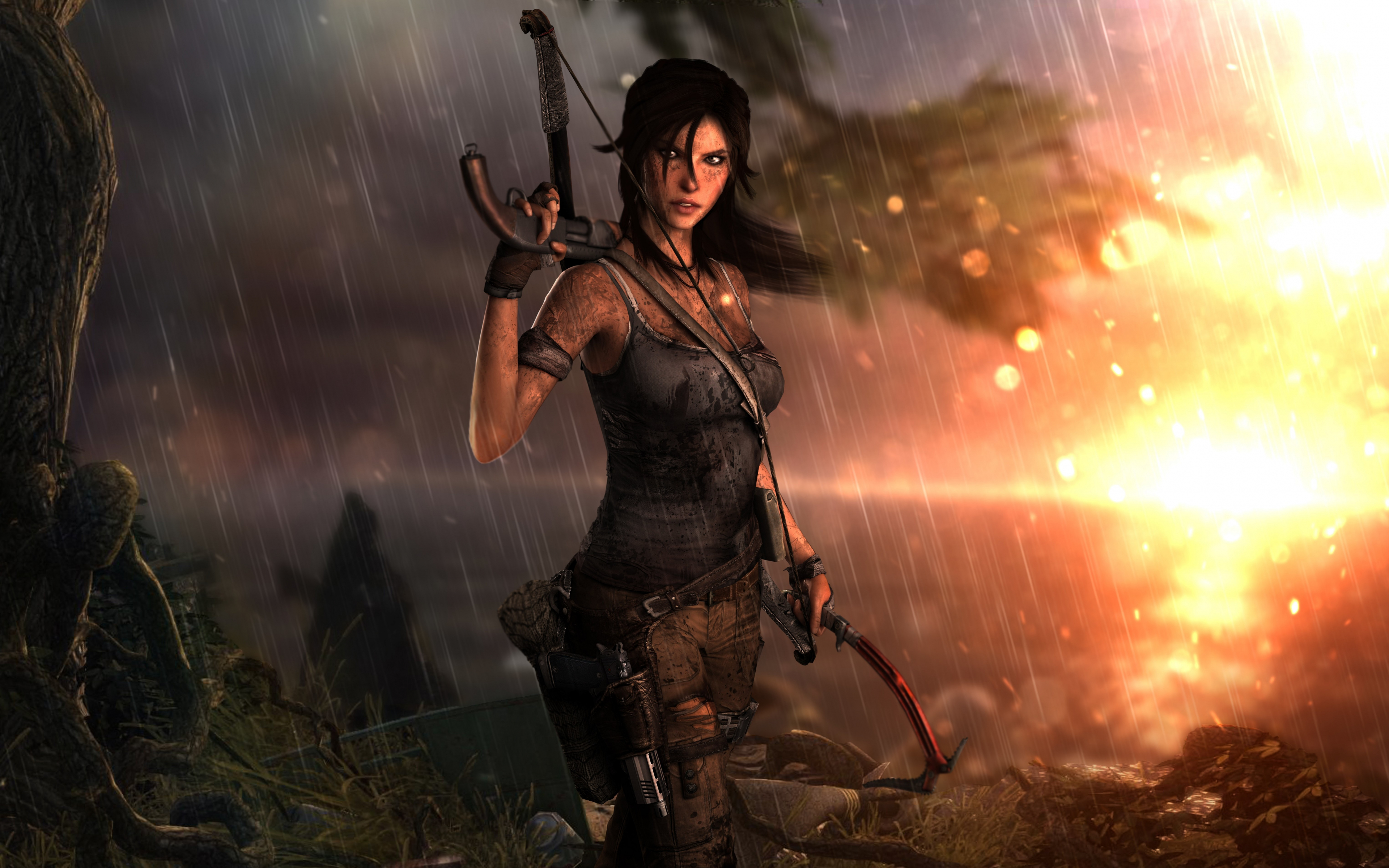 fond d'écran tomb raider,jeu d'aventure d'action,oeuvre de cg,démon,jeu pc,capture d'écran