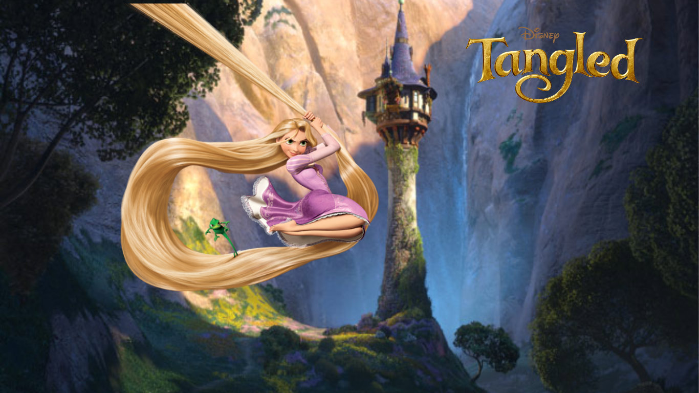 rapunzel tapete,illustration,schriftart,erfundener charakter,cg kunstwerk,animation