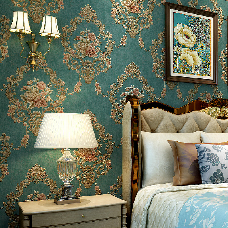vintage style wallpaper,room,aqua,wallpaper,turquoise,teal