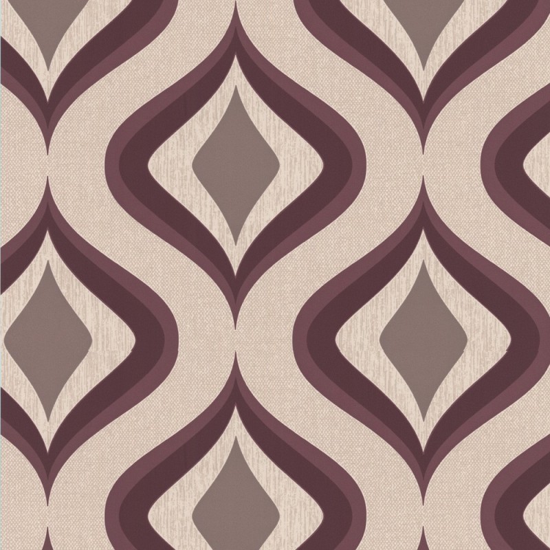 retro wallpaper uk,muster,braun,lila,violett,beige