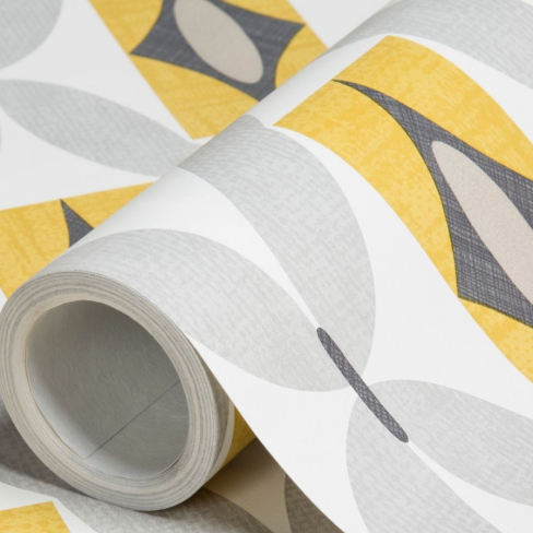 レトロな壁紙英国,黄,製品,壁紙,パターン,繊維