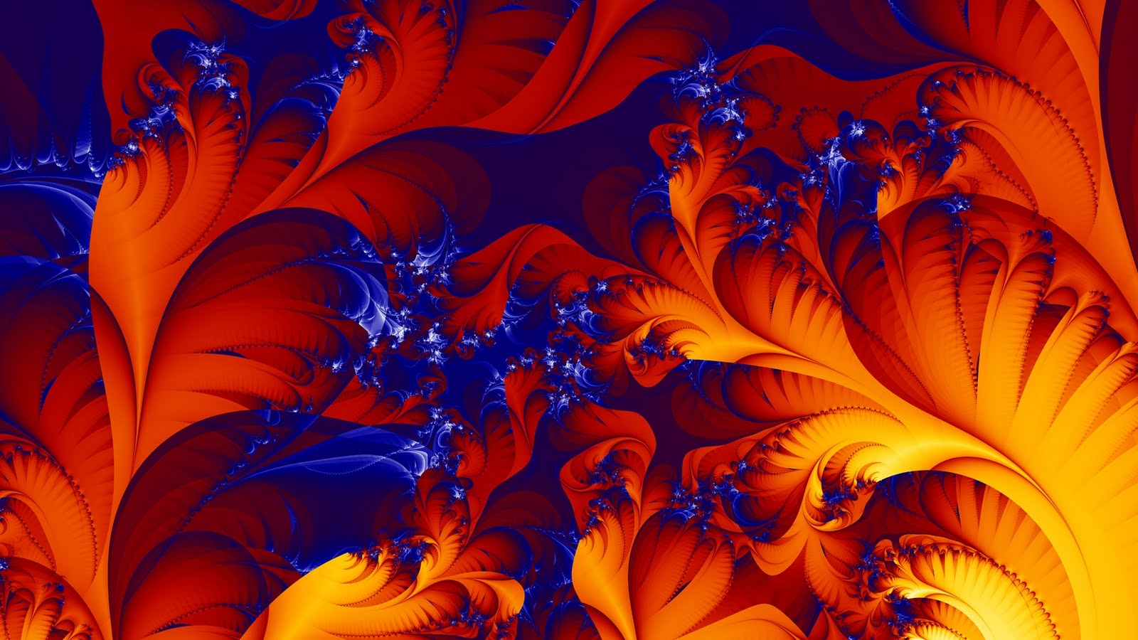 fonds d'écran abstractos,bleu,orange,art fractal,rouge,art