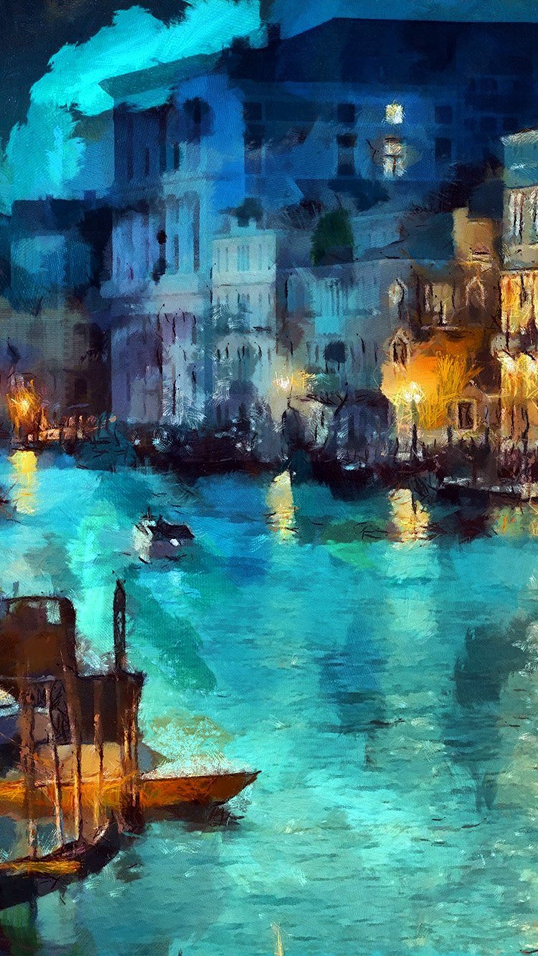 art wallpaper iphone,waterway,painting,gondola,art,travel