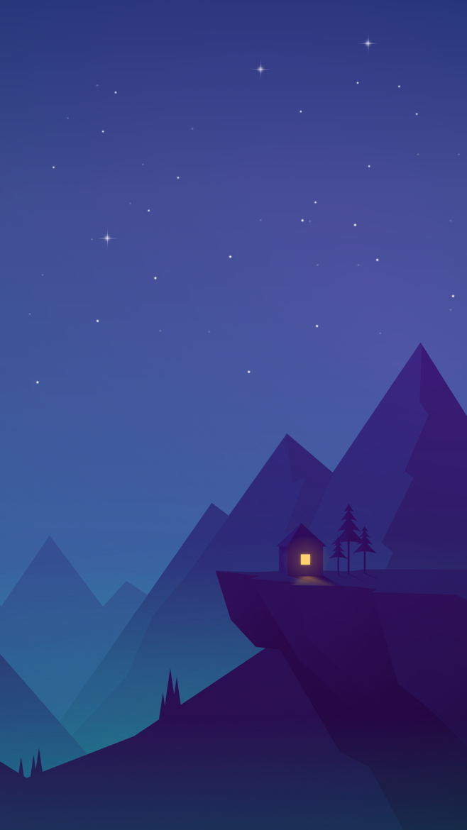 flat design wallpaper,sky,blue,night,purple,cartoon