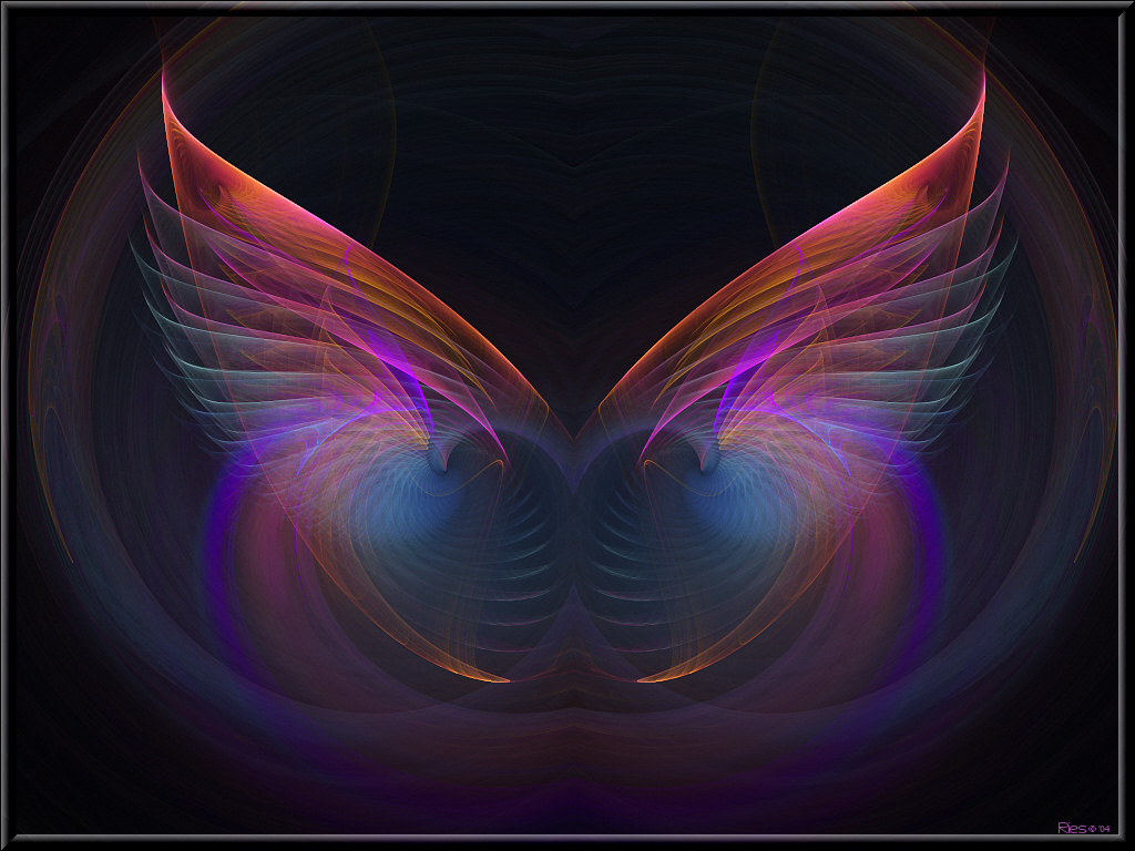 fonds d'écran d'ordinateur cool,art fractal,violet,bleu,aile,violet