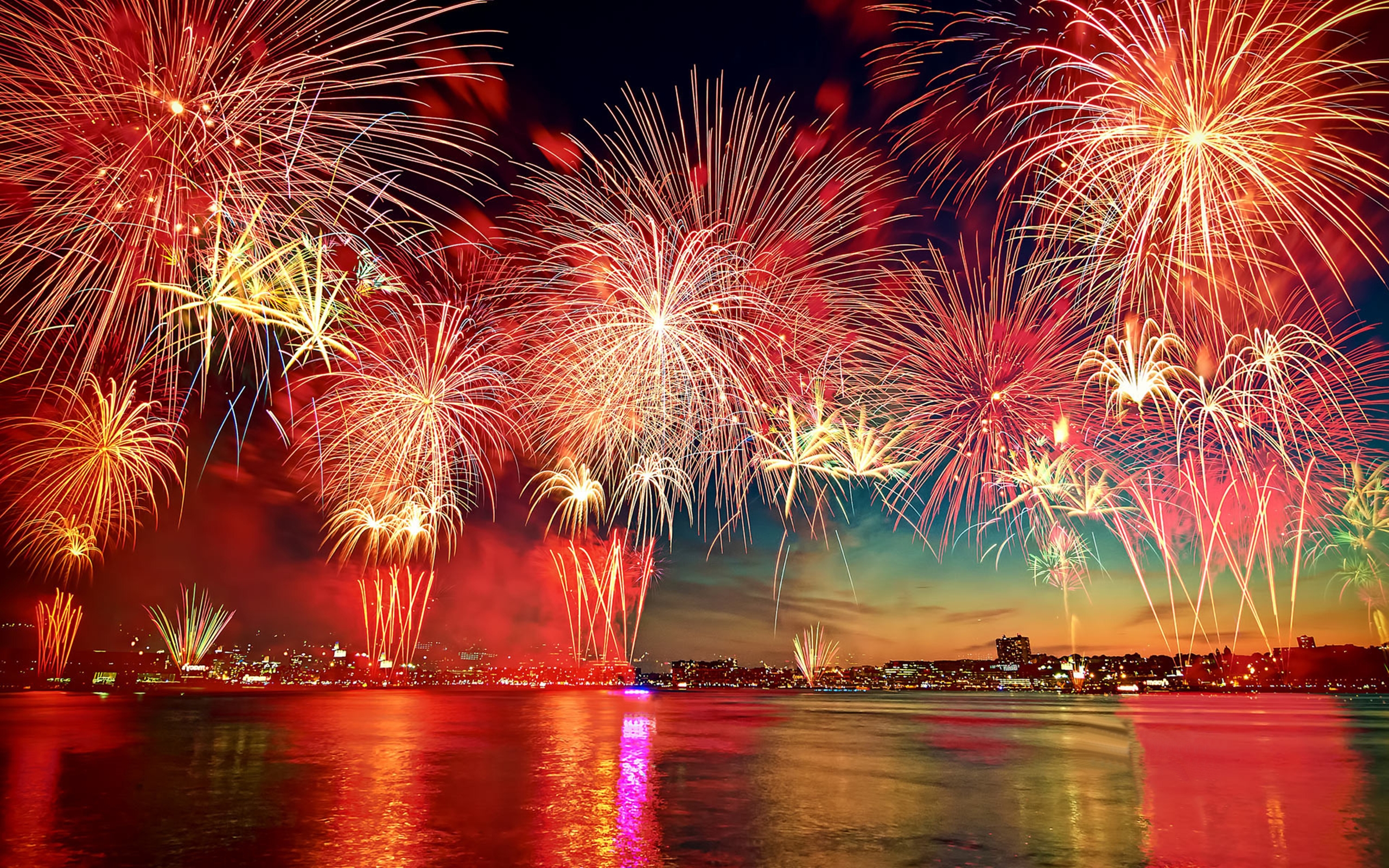 new beautiful wallpapers,fireworks,nature,new years day,red,new year