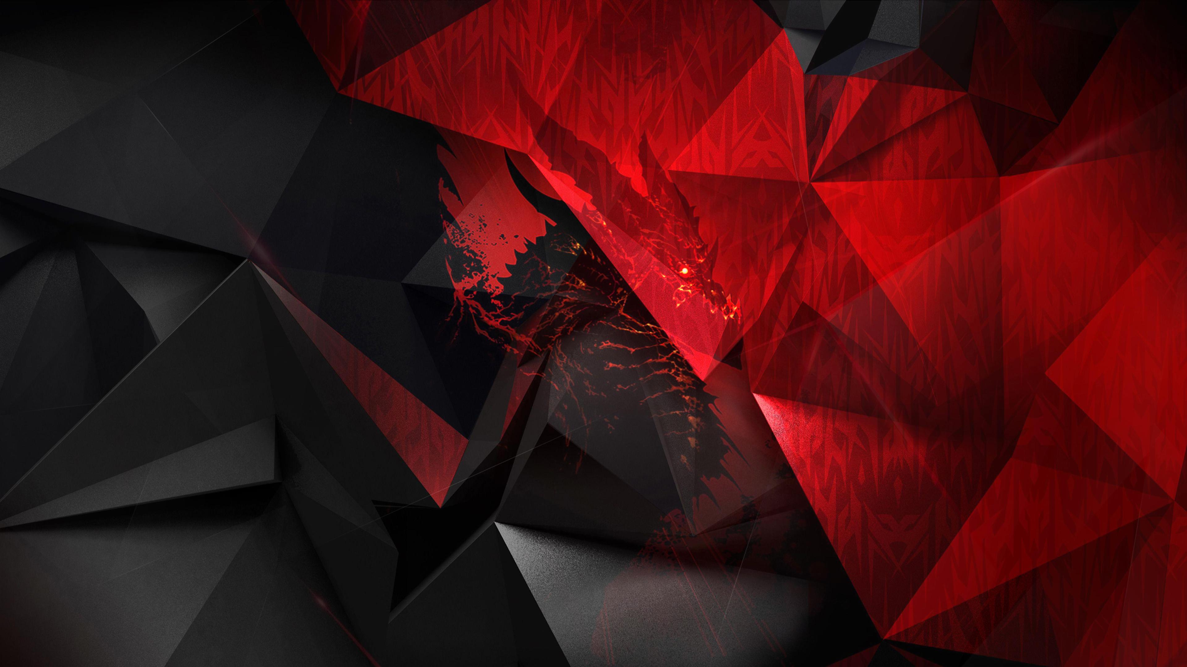 fond d'écran acer predator,rouge,noir,lumière,triangle,conception