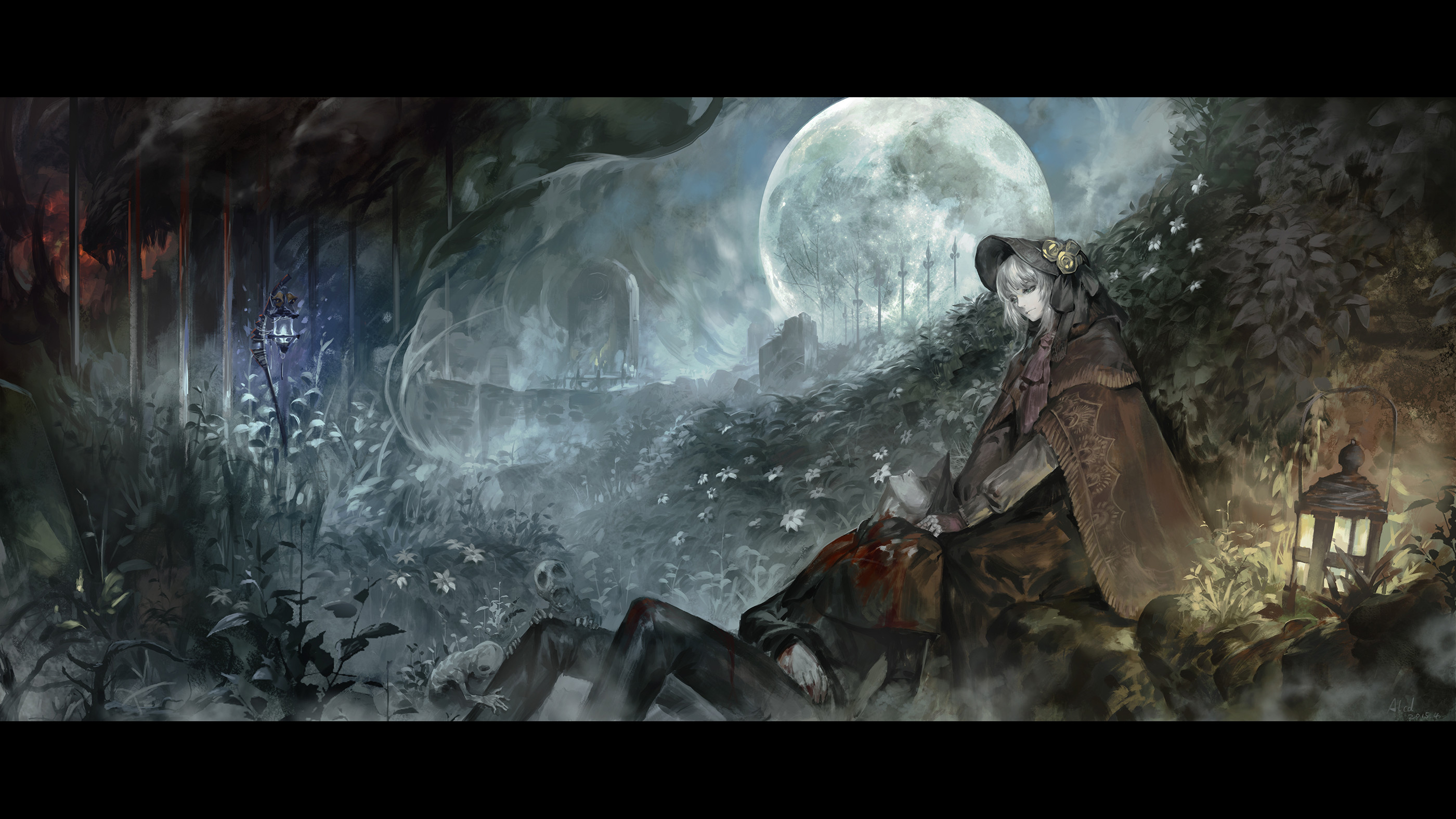 bloodborne wallpaper,action adventure game,darkness,cg artwork,pc game,digital compositing