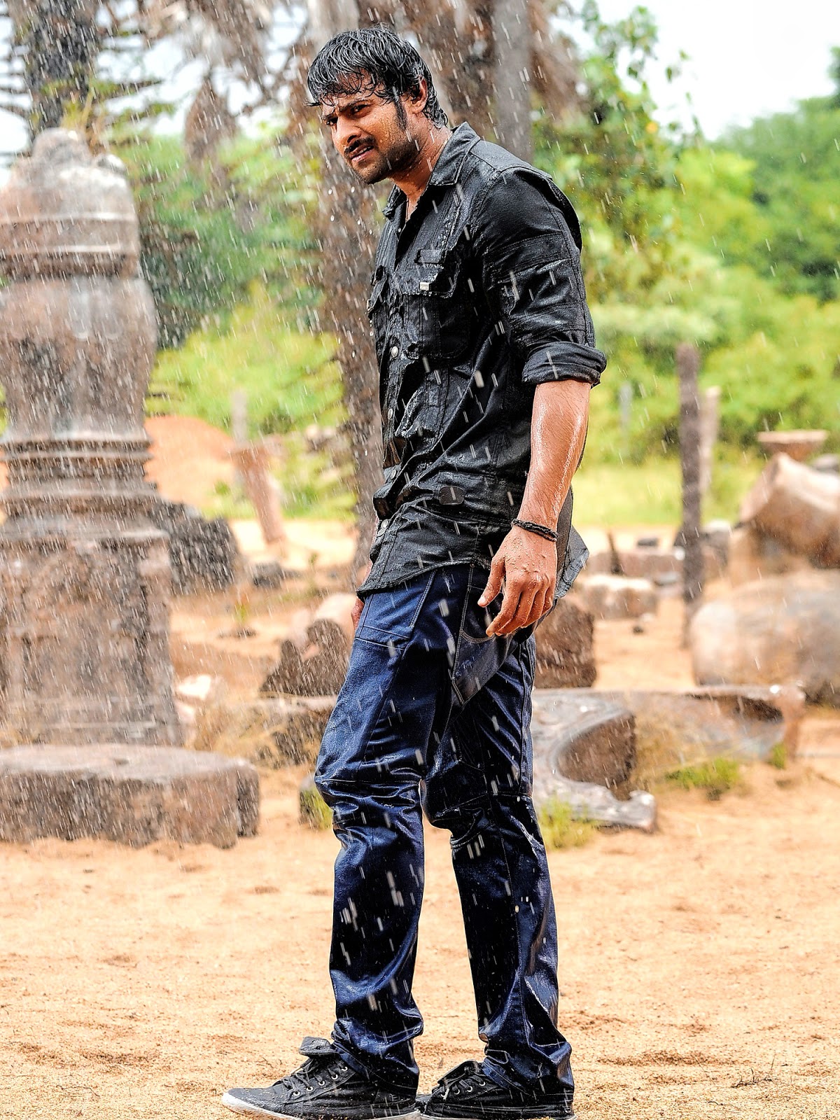 prabhas hd wallpapers,standing,outerwear,muscle,jeans,personal protective equipment