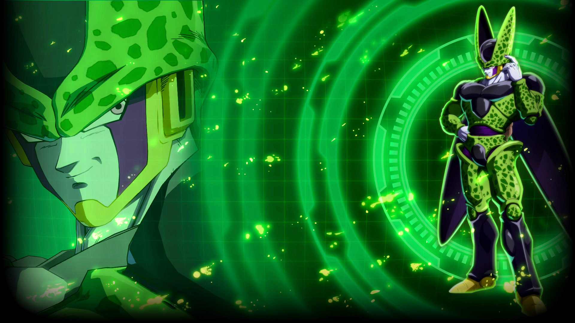 cell wallpaper,green,fictional character,cg artwork,anime,illustration