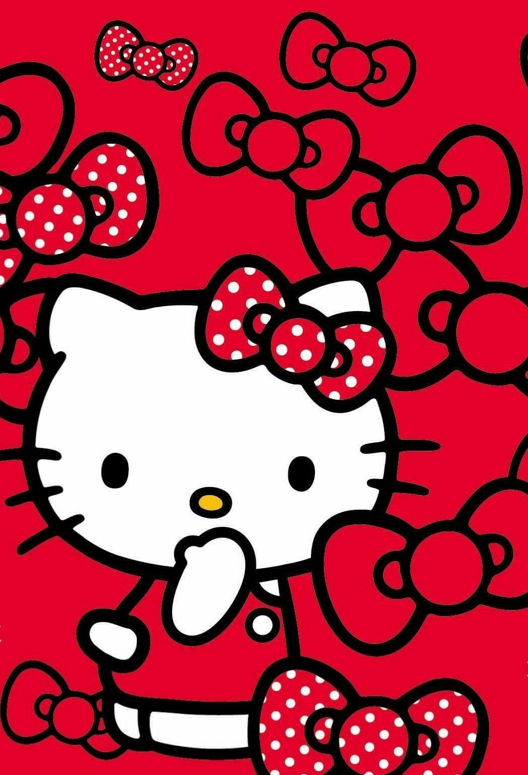 wallpaper hello kitty bergerak,heart,red,love,pink,valentine's day