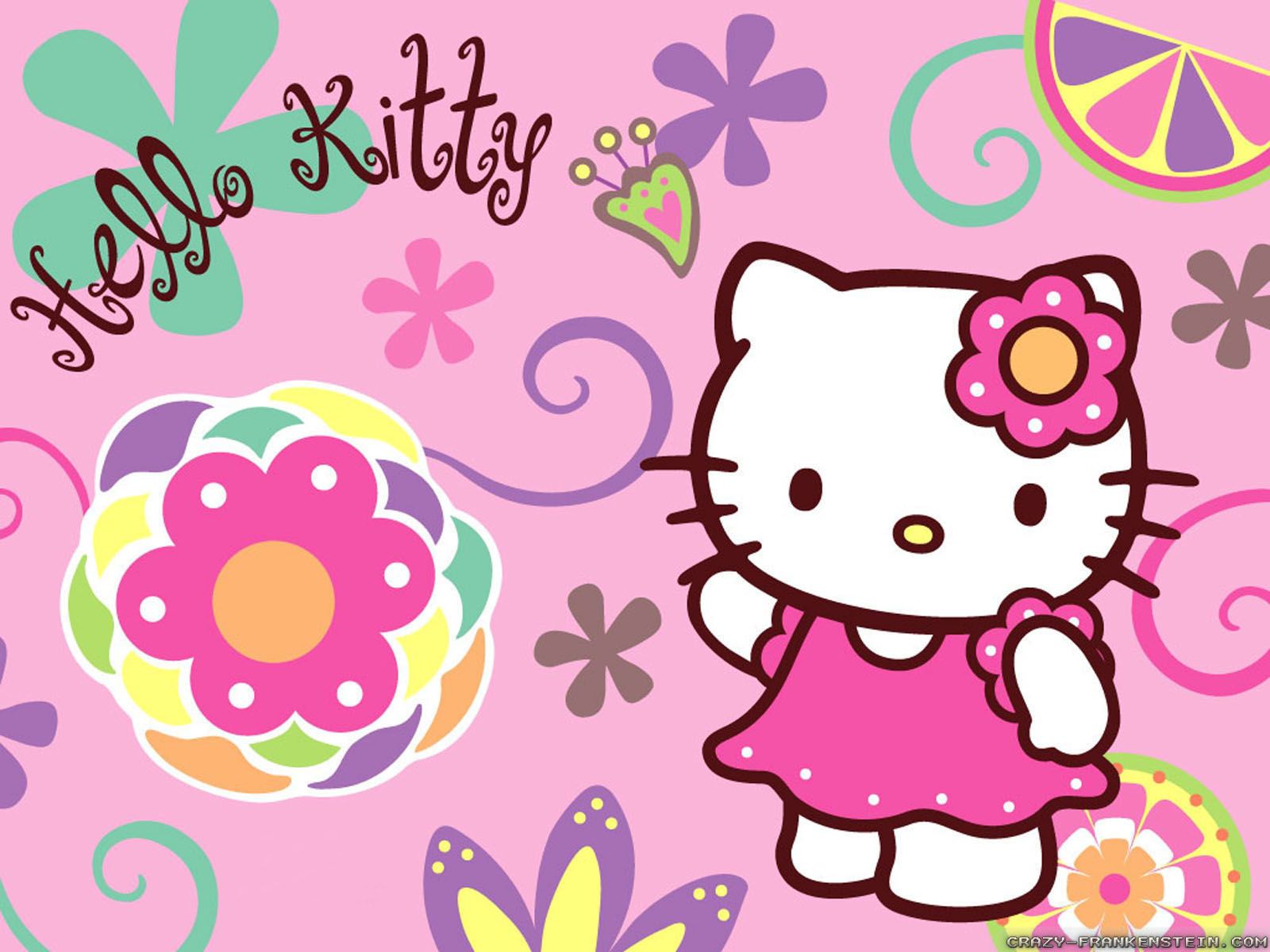wallpaper hello kitty bergerak,pink,cartoon,clip art,sticker,graphics