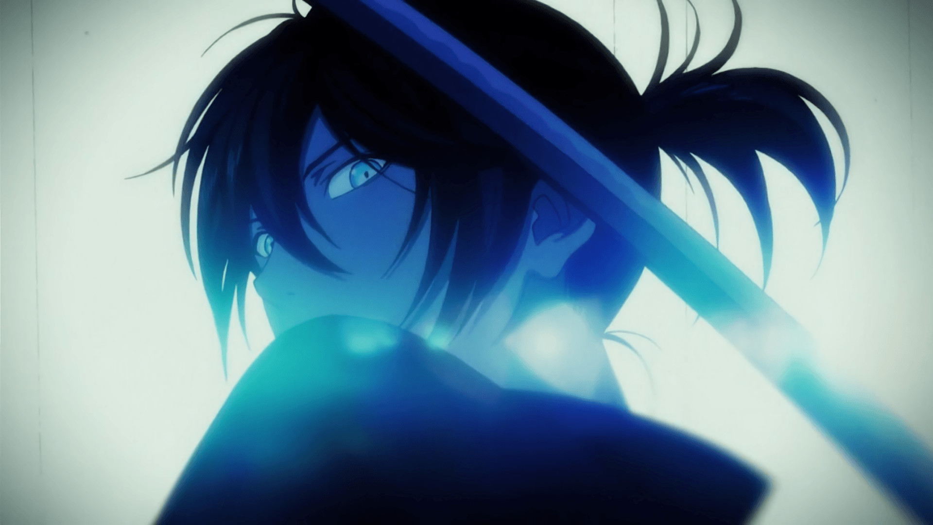 noragami wallpaper,blue,hair,cg artwork,anime,black hair