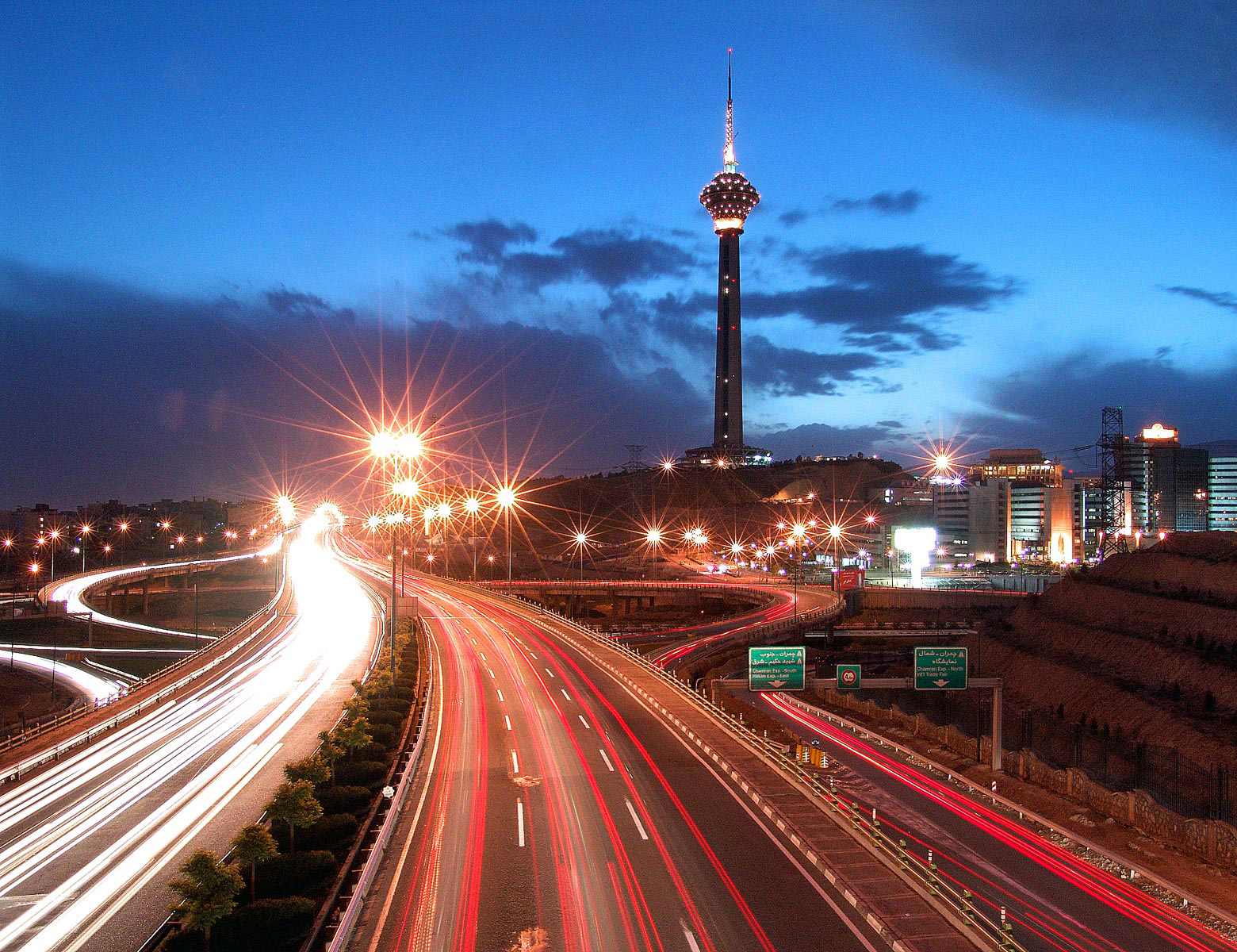 wallpaper pictures hd,highway,night,road,sky,landmark