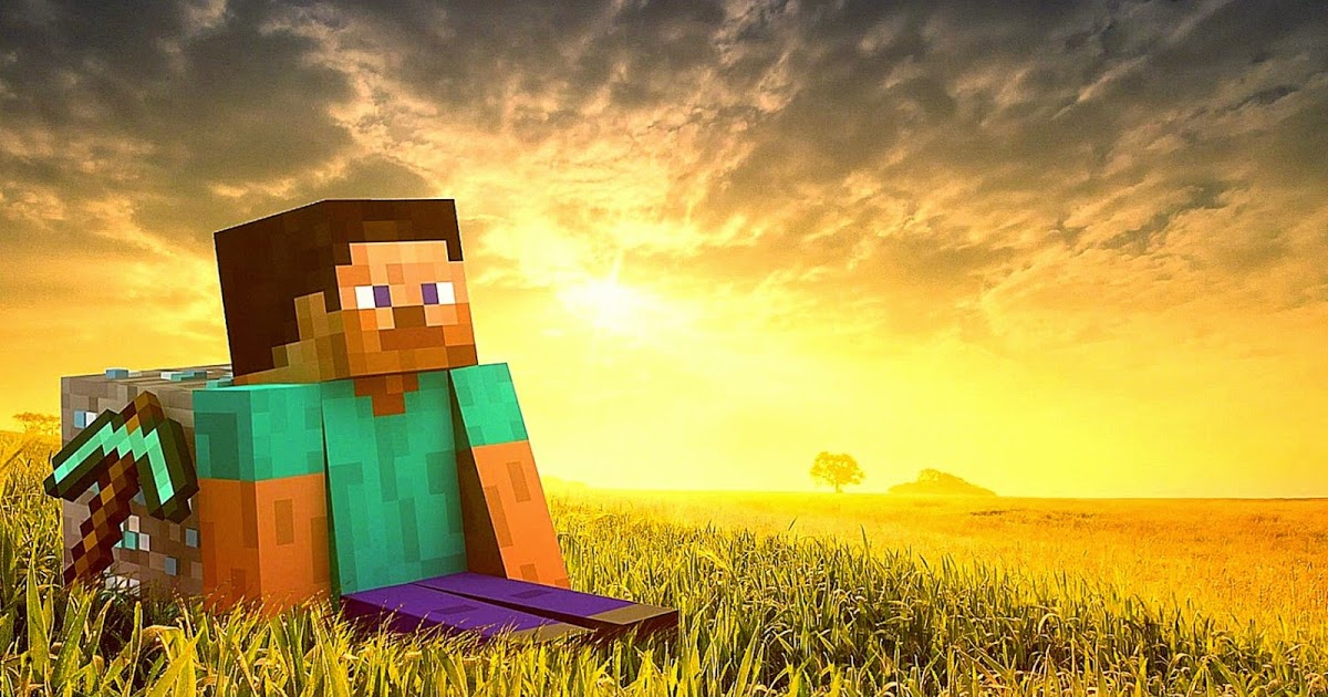 minecraft wallpaper hd,natur,himmel,natürliche landschaft,grasfamilie,wiese