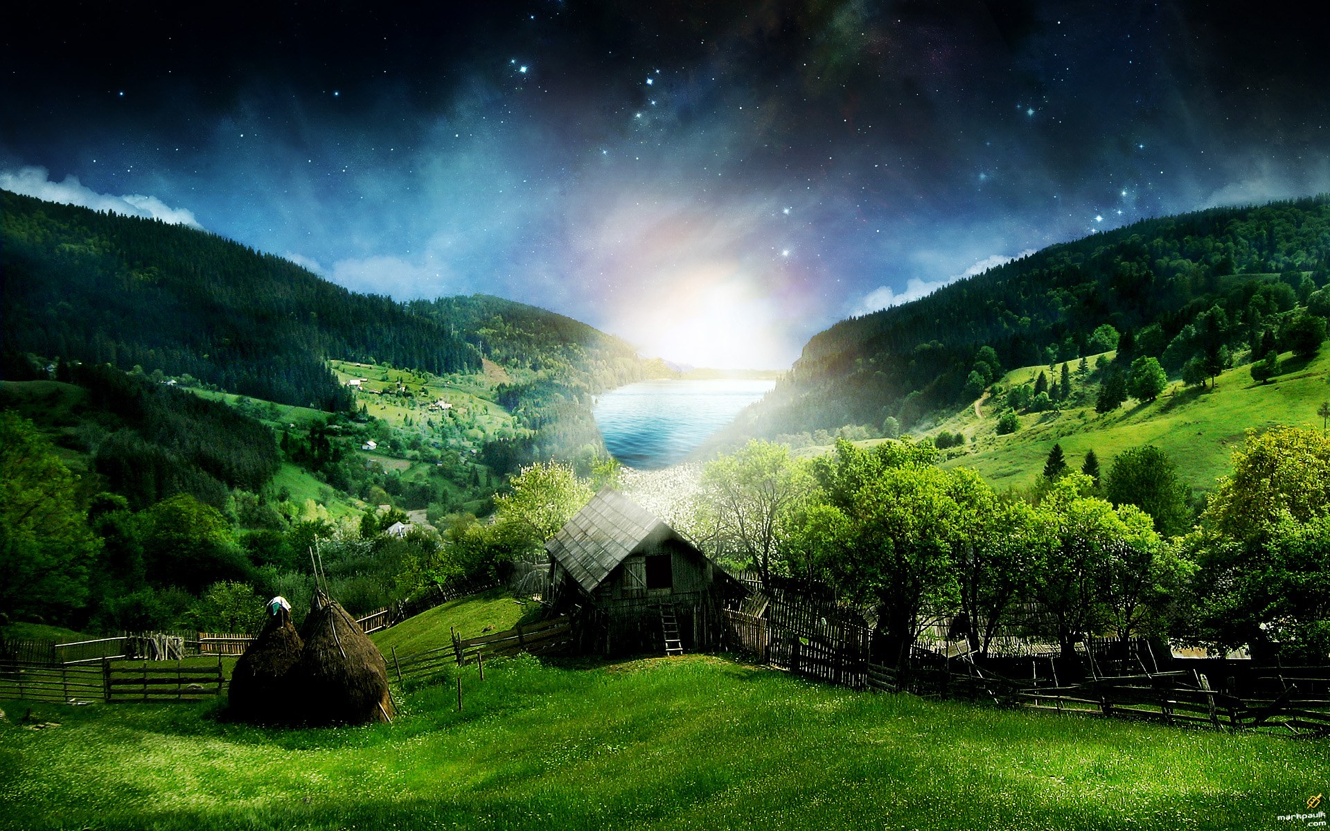 fondo de pantalla terbaik,paisaje natural,naturaleza,verde,cielo,ligero
