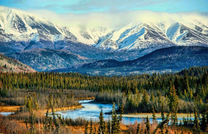 fondo de pantalla de alaska,paisaje natural,naturaleza,montaña,cordillera,cielo