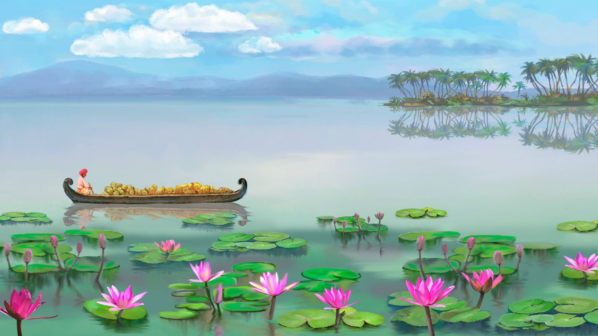 beau fond d'écran animé hd,paysage naturel,la nature,plante aquatique,famille de lotus,lotus sacré